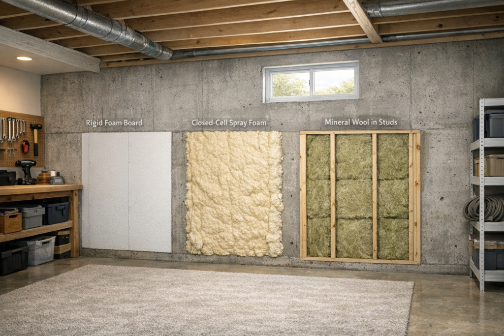 Insulation Types for Basement Walls: A Homeowner’s Guide to Warmer, Drier Spaces